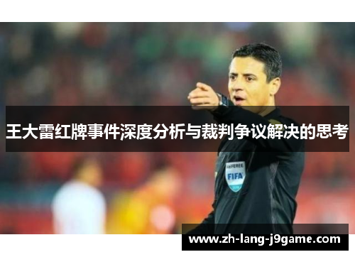 王大雷红牌事件深度分析与裁判争议解决的思考